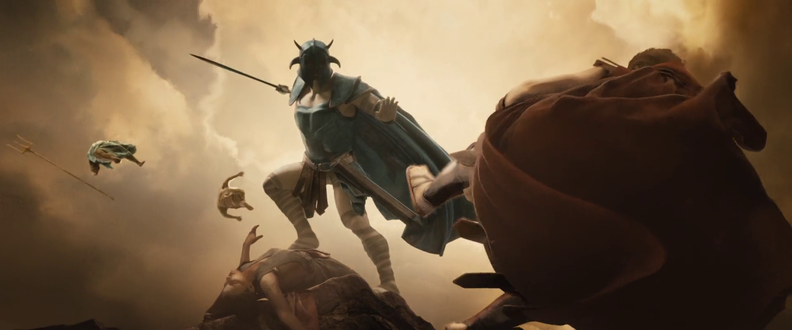 Athena lies defeated under Ares' boots. :) WW_Deicide3.png